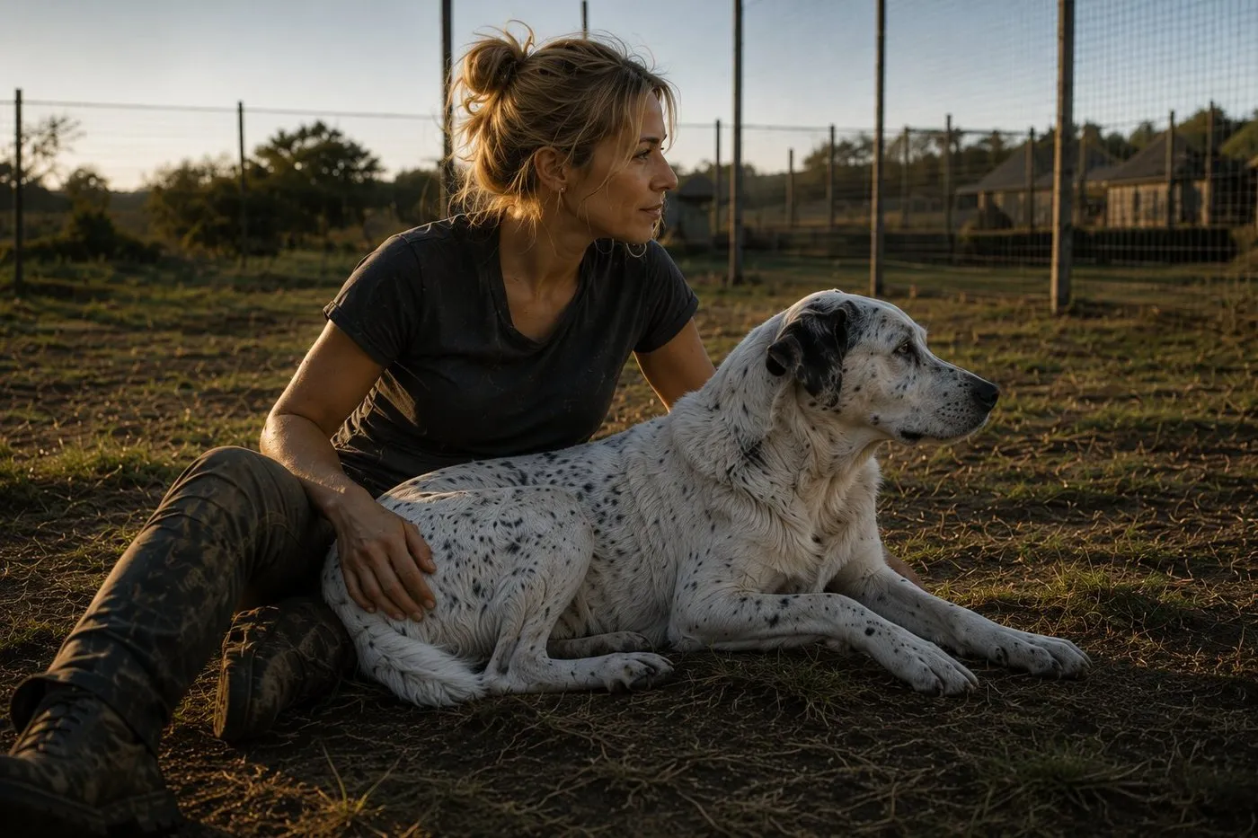 Rescue dog learning to trust